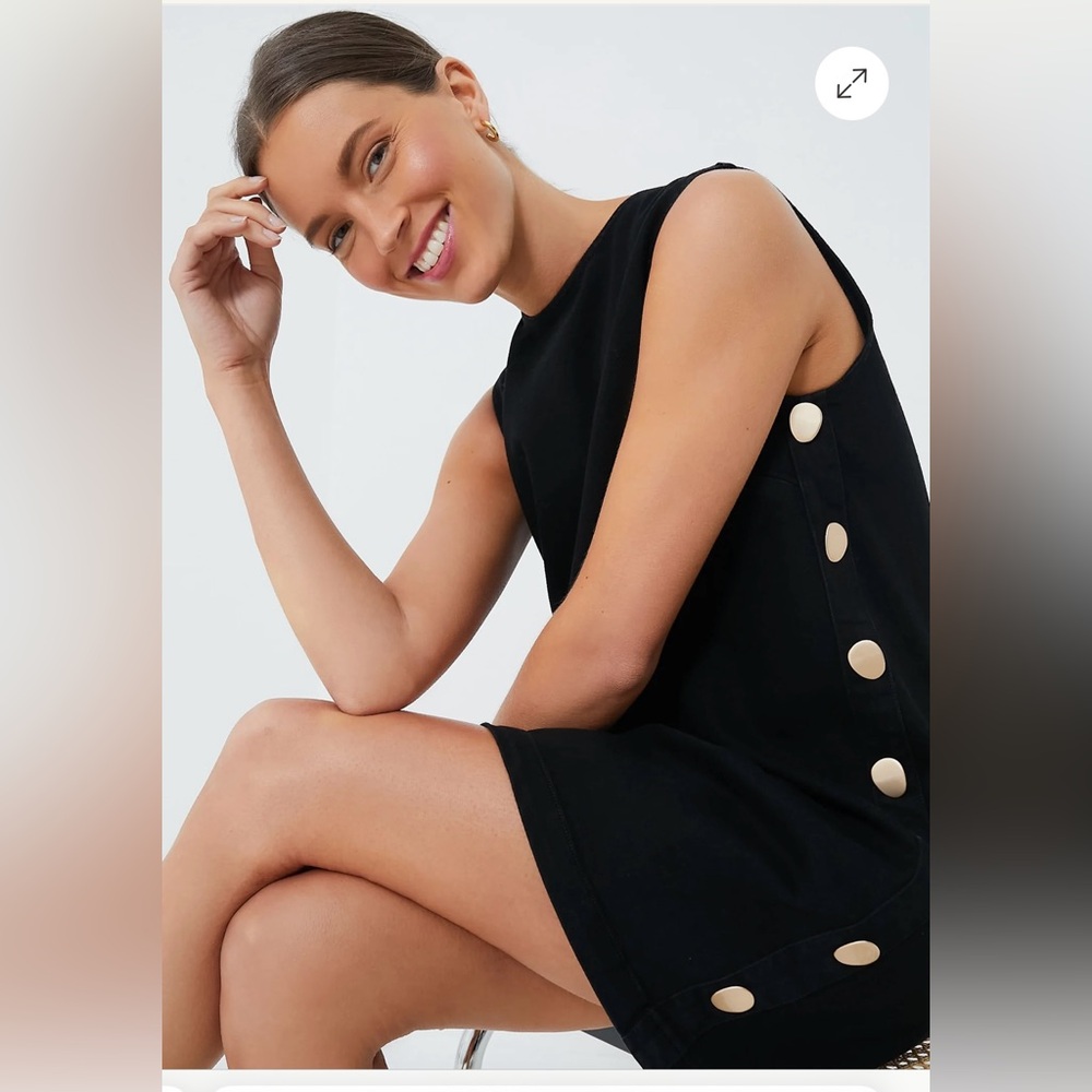 Tuckernuck - Hyacinth House - NWT - SOLD OUT 
Black Bitsy Twill Mini Swing Dress
